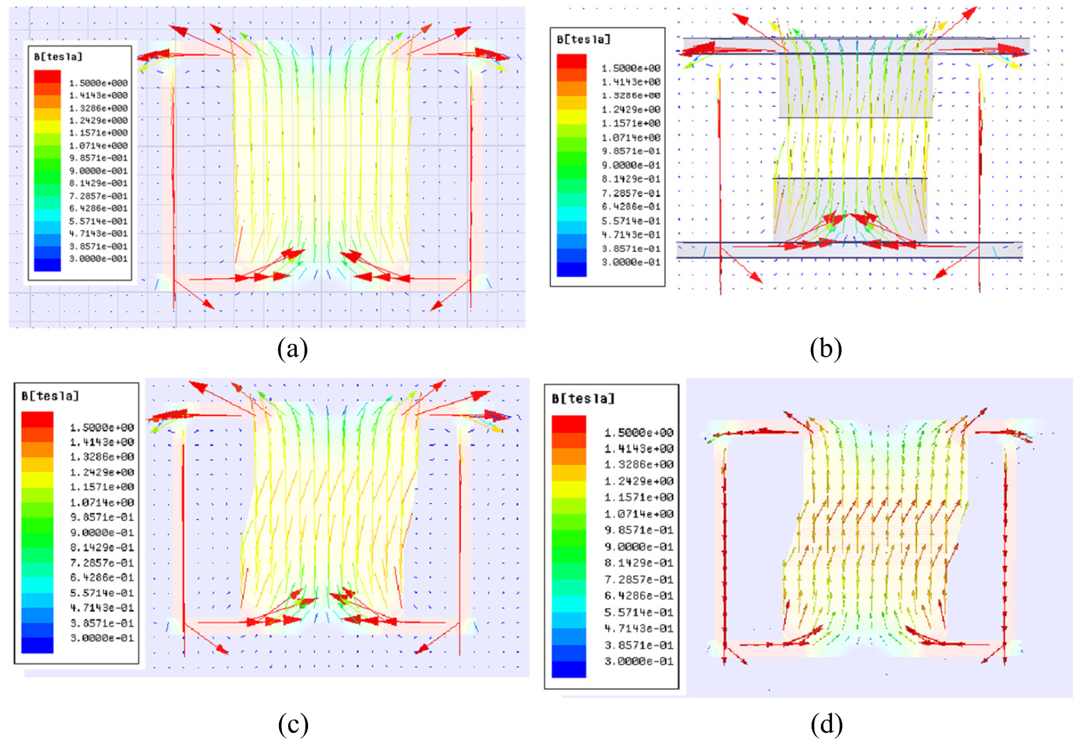 Magnetic flux line and magnitude in a MRE base isolator